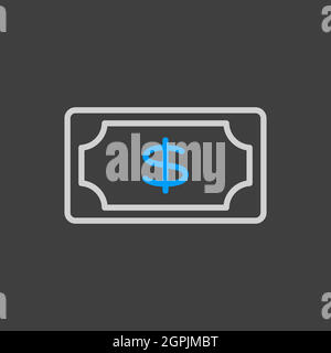 Dollar money banknote vector icon Stock Vector