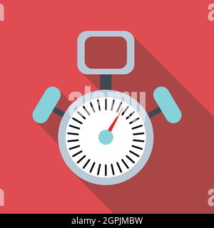 Stopwatch icon, flat style Stock Vector