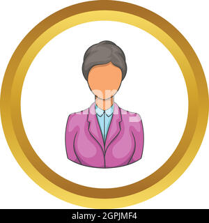 Woman receptionist at hotel vector icon Stock Vector