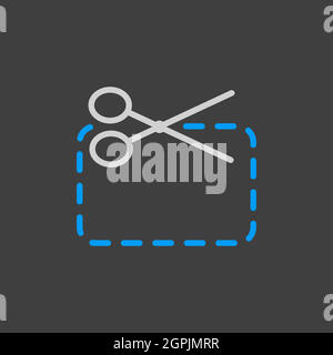 Coupon cutting vector flat icon Stock Vector