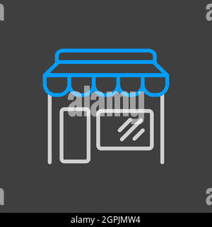 Store front isolated vector icon Stock Vector