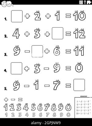 maths activity for coloring Stock Vector Image & Art - Alamy