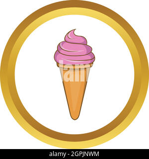 Italian gelato ice cream vector icon Stock Vector