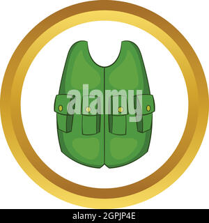 Green hunter vest icon, cartoon style Stock Vector Image & Art - Alamy