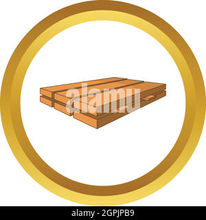 Wood boards vector icon Stock Vector