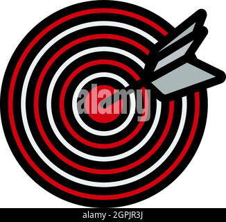 Icon Of Target With Dart Stock Vector
