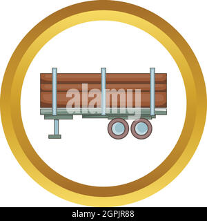 Logging truck vector icon Stock Vector