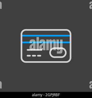 Credit card vector flat icon. Online payment Stock Vector