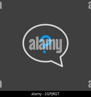 Speech bubble with question mark icon Stock Vector