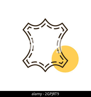 Leather vector flat icon. Farm animal sign Stock Vector
