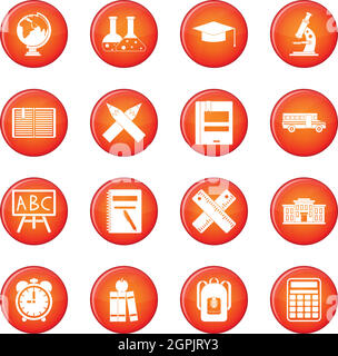 School icons vector set Stock Vector