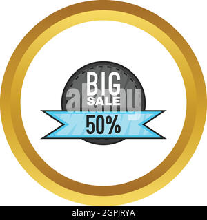Super sale with 50 discount vector icon Stock Vector