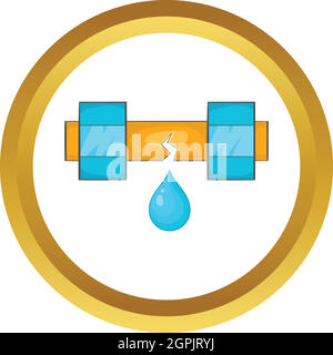Dripping water pipe vector icon Stock Vector