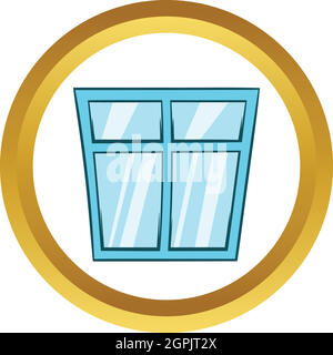 Window vector icon, cartoon style Stock Vector