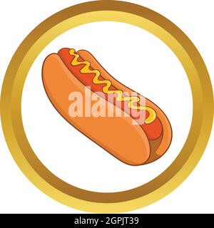 Hot Dog Icon Cartoon Hot Dog Stock Illustration 2339230855