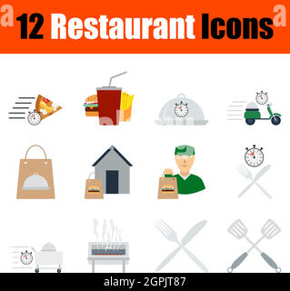 Restaurant Icon Set Stock Vector