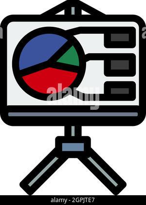 Icon Of Presentation Stand Stock Vector