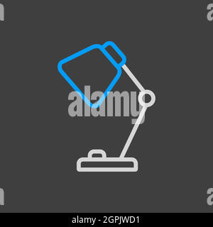 Table Lamp vector icon isolated on the white Stock Vector