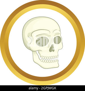 Human skull vector icon Stock Vector