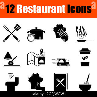 Restaurant Icon Set Stock Vector