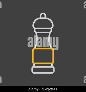 Pepper mill spice grinder vector icon Stock Vector