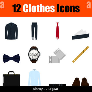 Clothes Icon Set Stock Vector