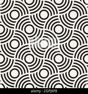 Pattern Seamless Design White And Black Geometric Vector Stock Vector