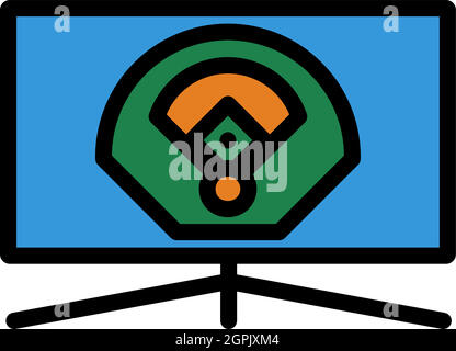 Baseball Tv Translation Icon Stock Vector