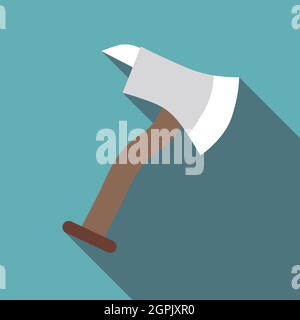 Axe icon, flat style Stock Vector