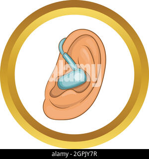 Hearing ear vector icon Stock Vector