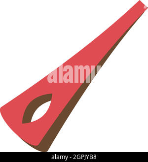 Barber barrette pin icon, flat style Stock Vector