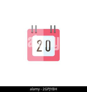 Calendar. Diary date. Flat color icon. Commerce vector illustration Stock Vector