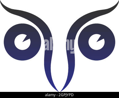 Owl logo vector icon design template Stock Vector