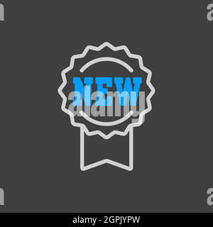 New tag and ribbons vector icon Stock Vector