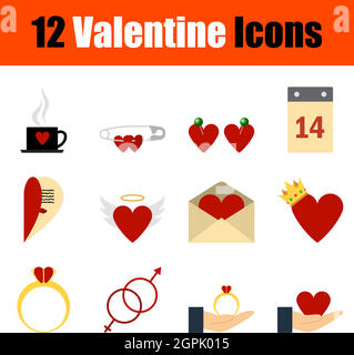 Valentine Icon Set Stock Vector