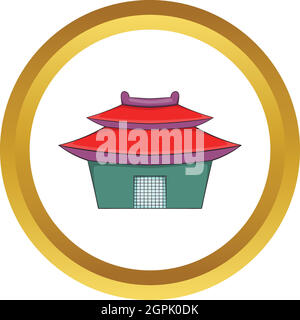 Asian pagoda vector icon Stock Vector