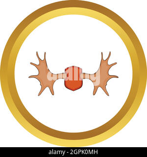 Elk horns vector icon Stock Vector