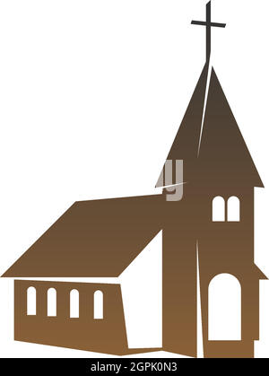 Chruch icon logo sign vector design illustration Stock Vector