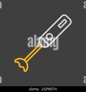 Hand blender vector icon. Kitchen appliance Stock Vector