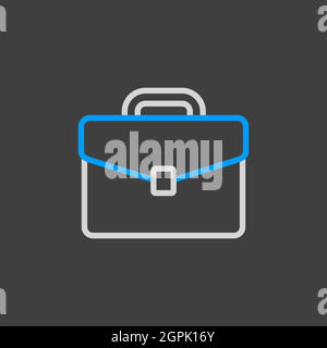 Briefcase vector icon isolated on the white Stock Vector