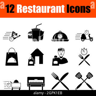 Restaurant Icon Set Stock Vector