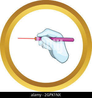 Laser eye surgery procedure vector icon Stock Vector