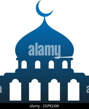 Islamic logo, Mosque icon design vector template Stock Vector