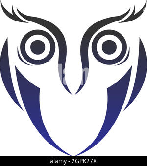Owl logo vector icon design template Stock Vector