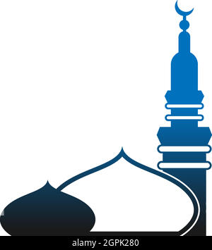 Islamic logo, Mosque icon design vector template Stock Vector