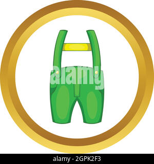 Pants with suspenders vector icon Stock Vector