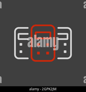 Three protective police shield vector flat icon Stock Vector