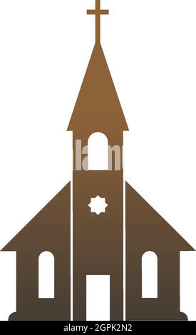 Chruch icon logo sign vector design illustration Stock Vector