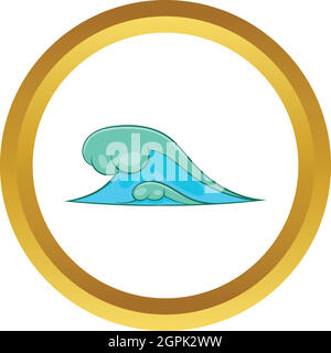 Big sea waves vector icon Stock Vector