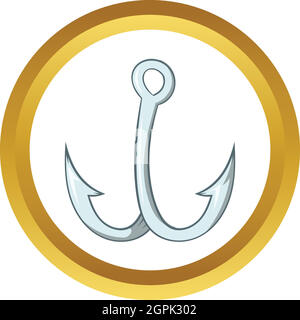 Hook for fishing vector icon Stock Vector